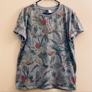 Floral Pattern T Shirt
